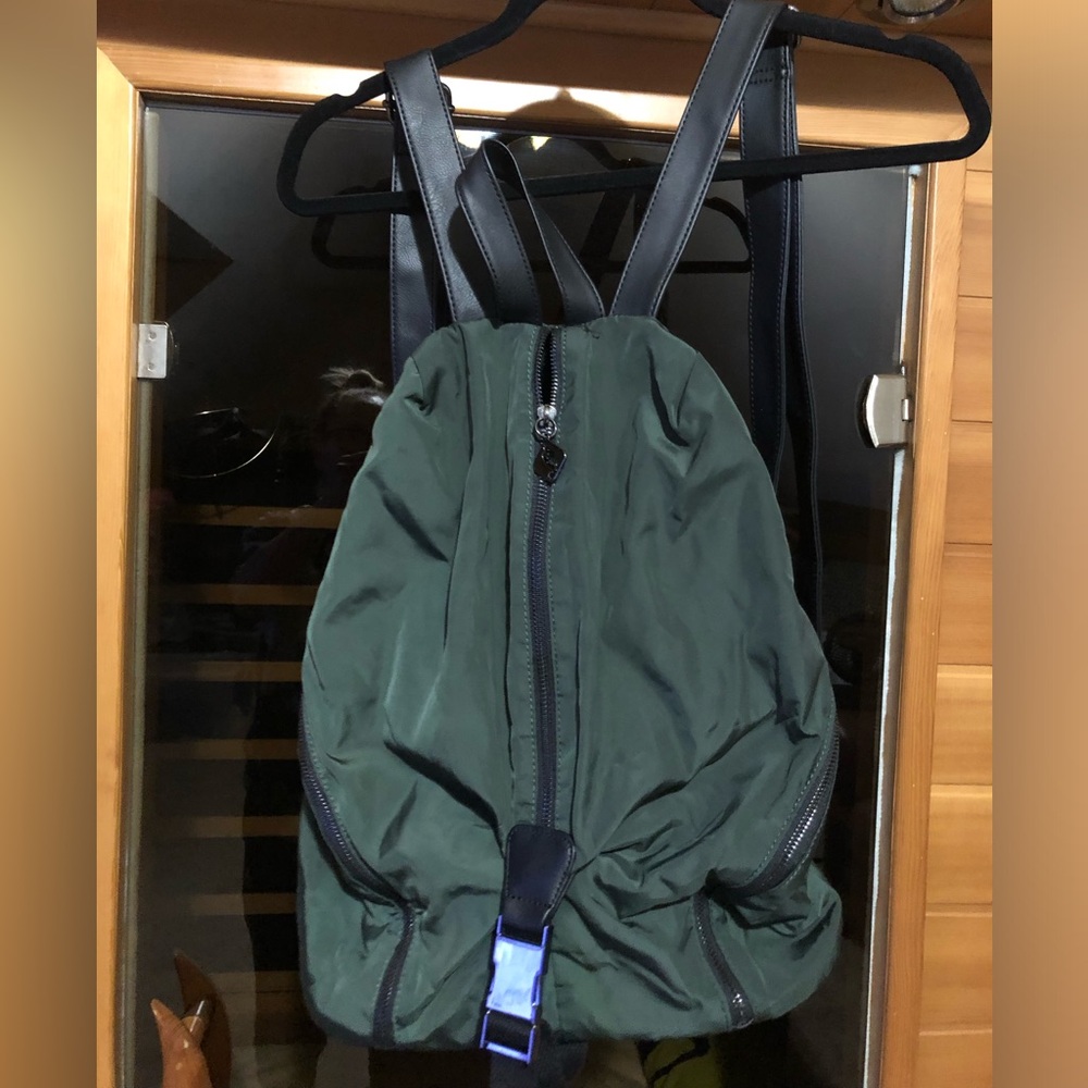 Fabletics Green and Black Backpack Durable Everyday Use